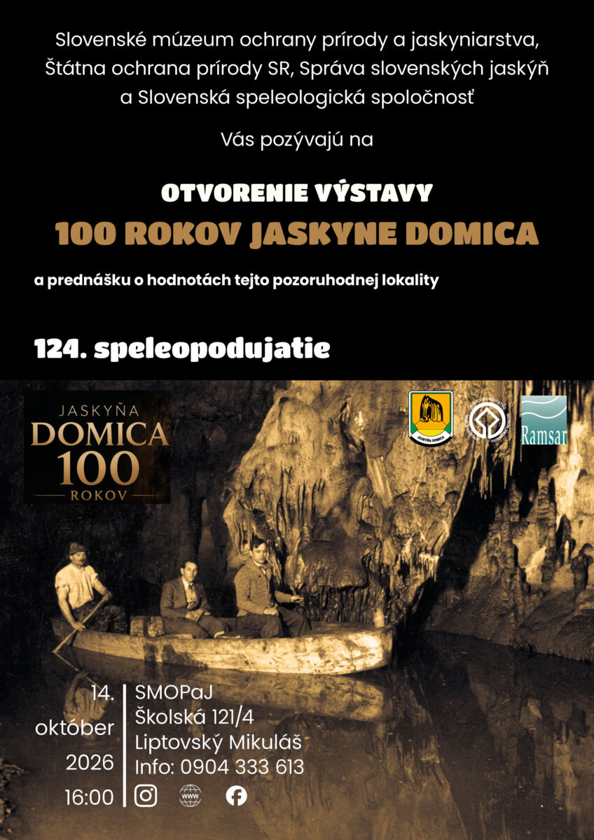 Read more about the article 124. speleopodujatie: Otvorenie výstavy 100 rokov jaskyne Domica
